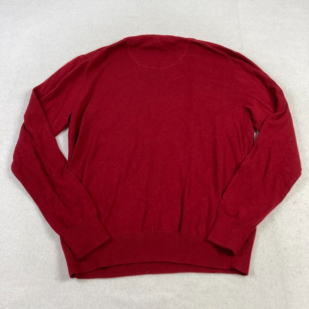 Grayson & Dunn Sweater Mens XL Red 100% Cotton V Neck Long Sleeve Casual NWT - Picture 11 of 12